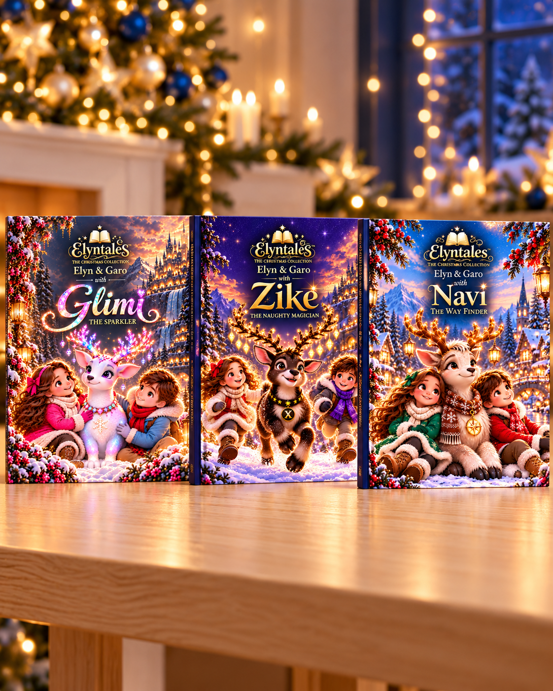 Elyntales Christmas Collection Set 2 (Glimi, Zike & Navi) — Three Magical Christmas Adventures of Friendship, Courage & Discovery